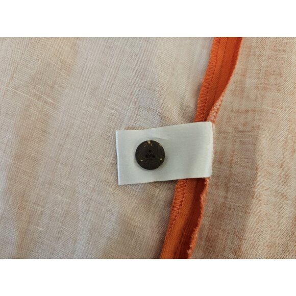 Tommy Bahama Orange Floral Shirt, XL Silk Linen Blend - Picture 10 of 11